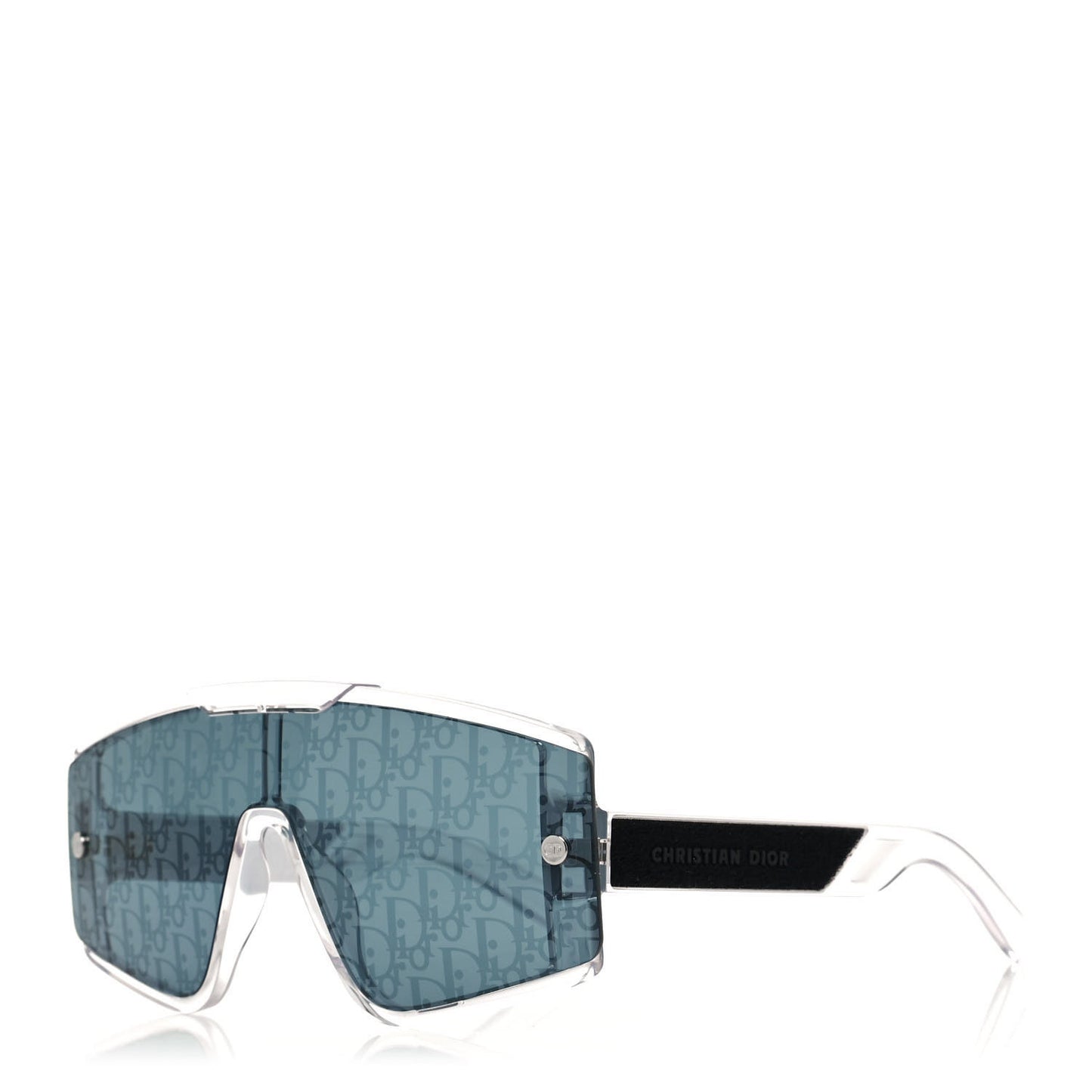 Acetate Oblique Diorxtrem MU Mask Sunglasses Crystal Smoke Mirror
