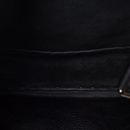 Valentino Garavani Pebbled Calfskin Small Rockstud Flip-Lock Messenger Bag Black 5 of 9