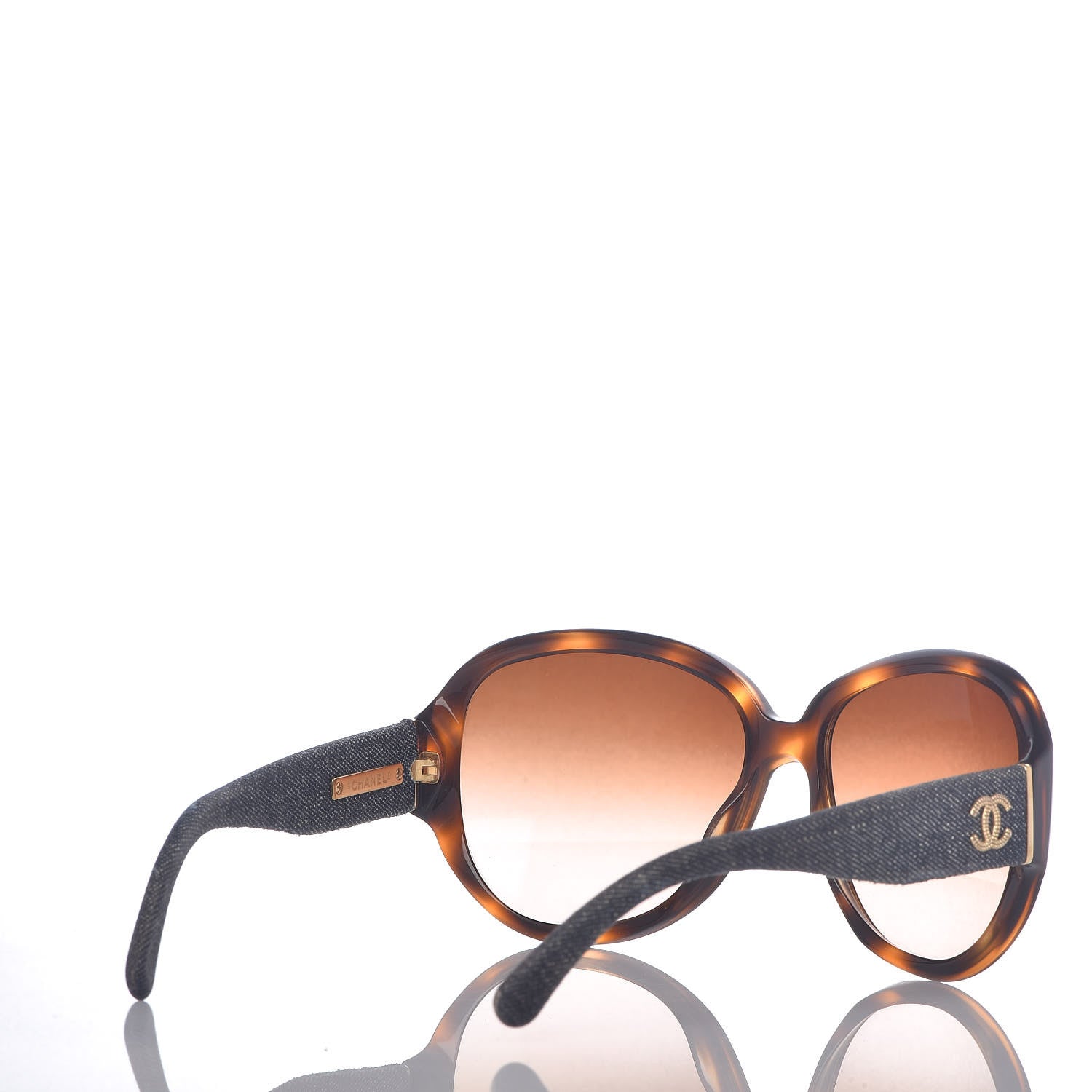 Chanel Denim CC Sunglasses 5163 Havana 4 of 7