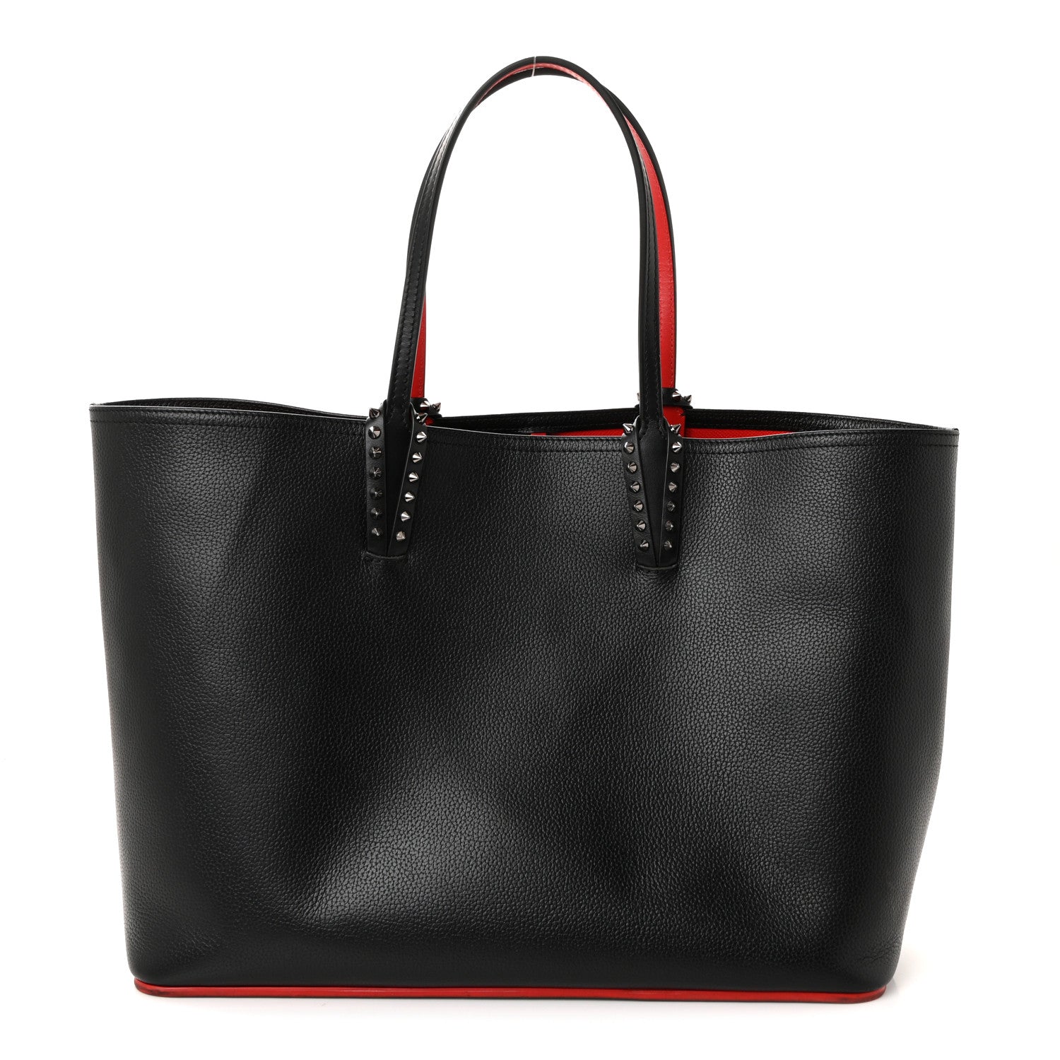 Christian Louboutin Calfskin Spikes East West Cabata Tote Black 1 of 11
