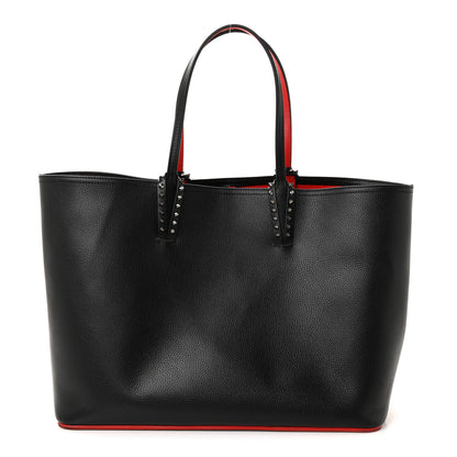 Christian Louboutin Calfskin Spikes East West Cabata Tote Black 1 of 11
