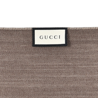 Gucci Wool Silk GG Monogram GGNat Scarf Rope Dark Brown 4 of 5
