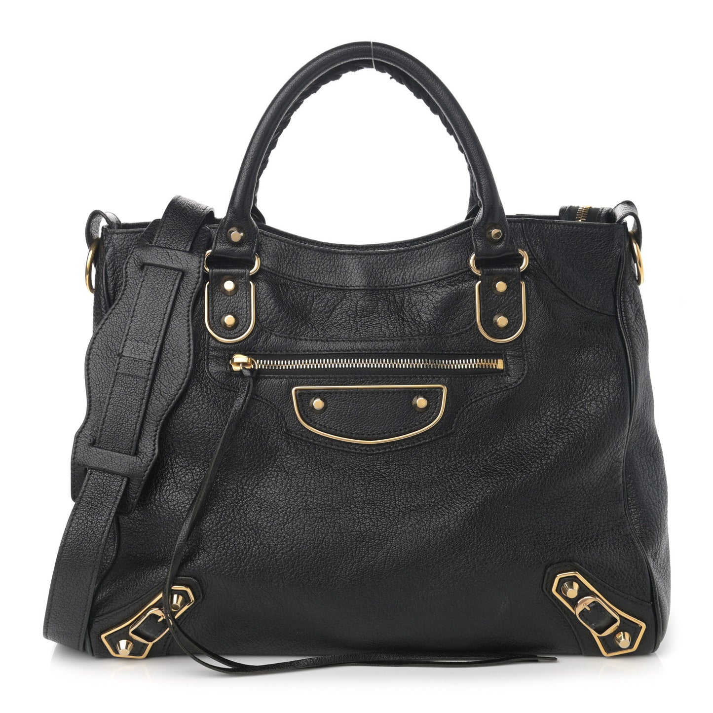 Chevre Gold Metallic Edge Hardware Velo Black