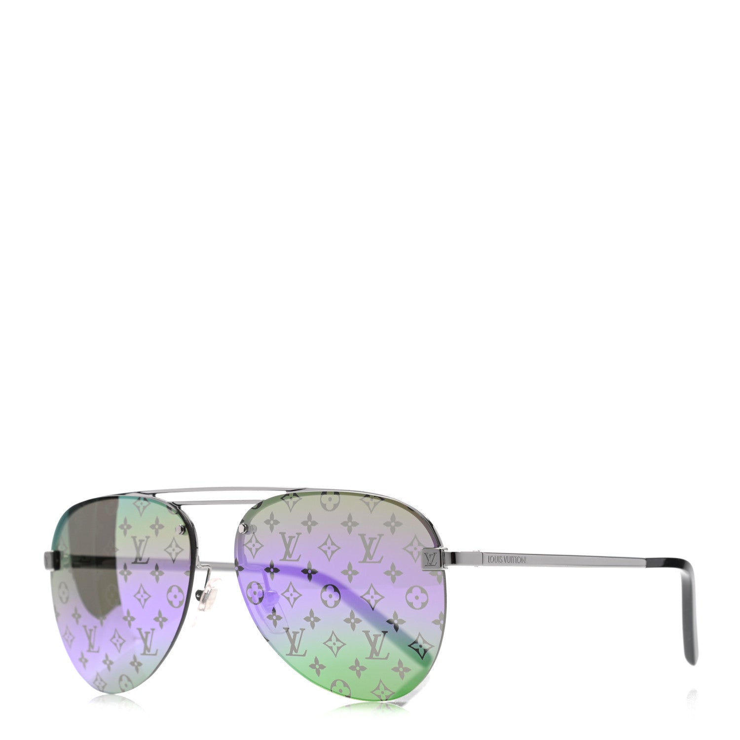 Louis Vuitton Metal Monogram Clockwise Sunglasses Z1340E Rainbow 1 of 8