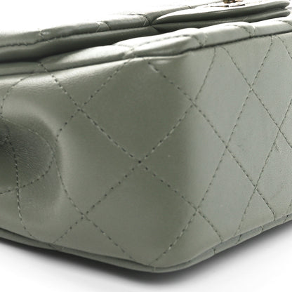 Chanel Lambskin Quilted Mini Rectangular Flap Green 9 of 10