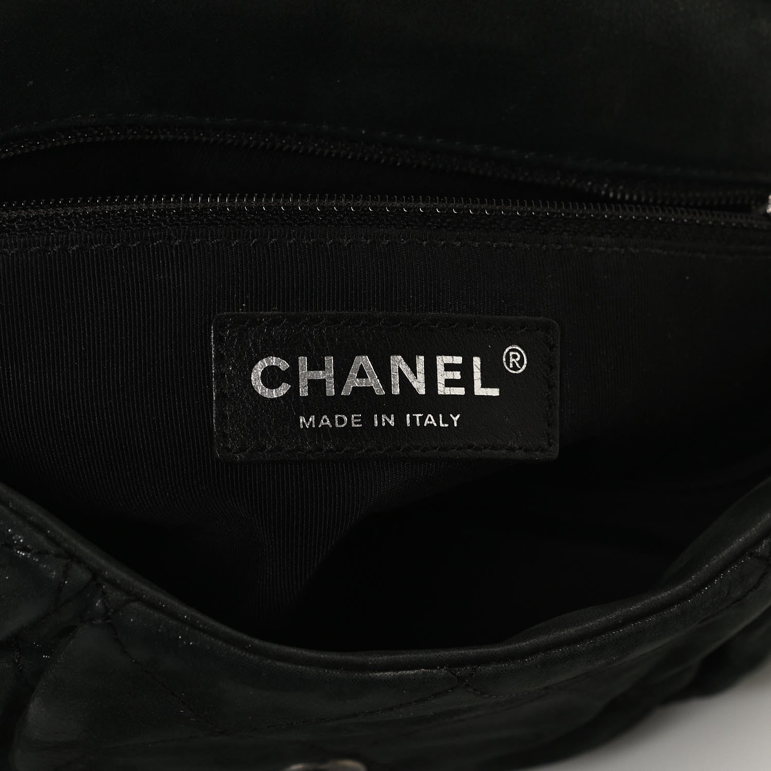 Chanel Iridescent Calfskin Quilted East West Flap Black 6 of 13