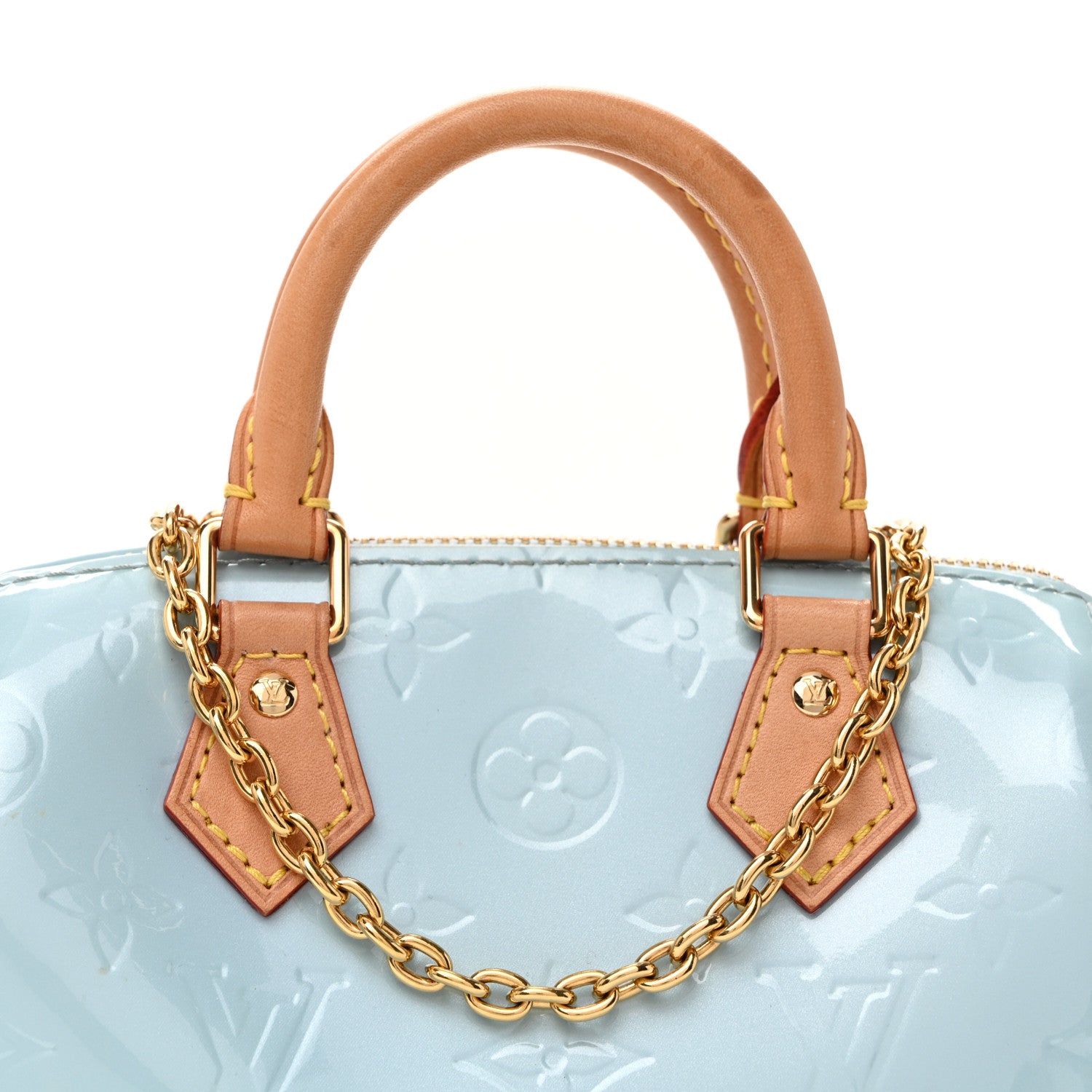 Louis Vuitton Vernis Monogram Nano Speedy Sky 7 of 9