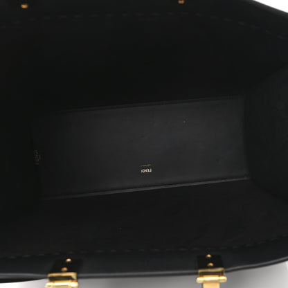 Fendi Vitello King Plexiglass Medium Fendi Sunshine Shopper Tote Black 5 of 10