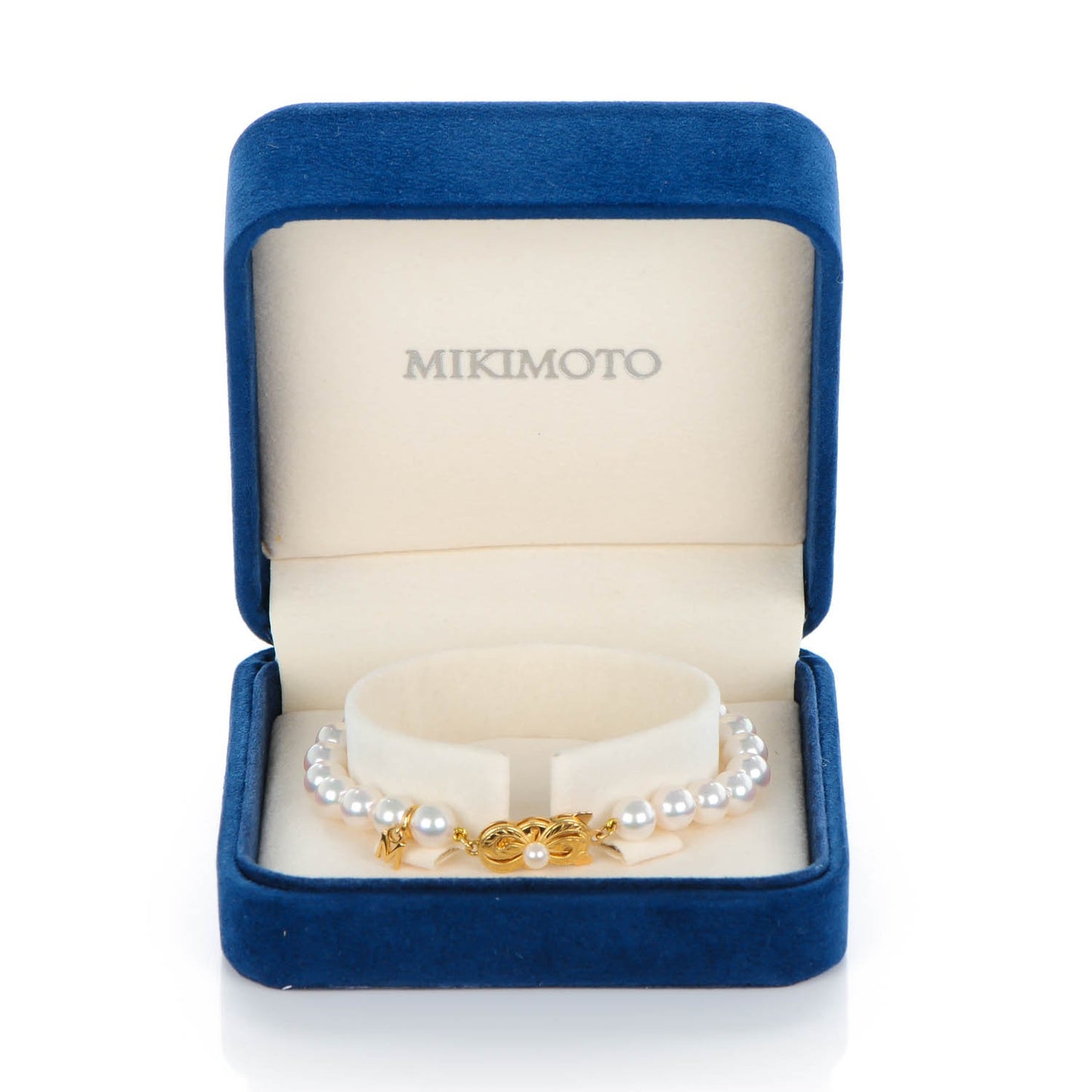 18K Yellow Gold Akoya Cultured Pearl 7mm Strand Bracelet