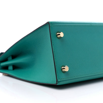 Hermes Epsom Kelly Sellier 25 Bleu Paon 8 of 9