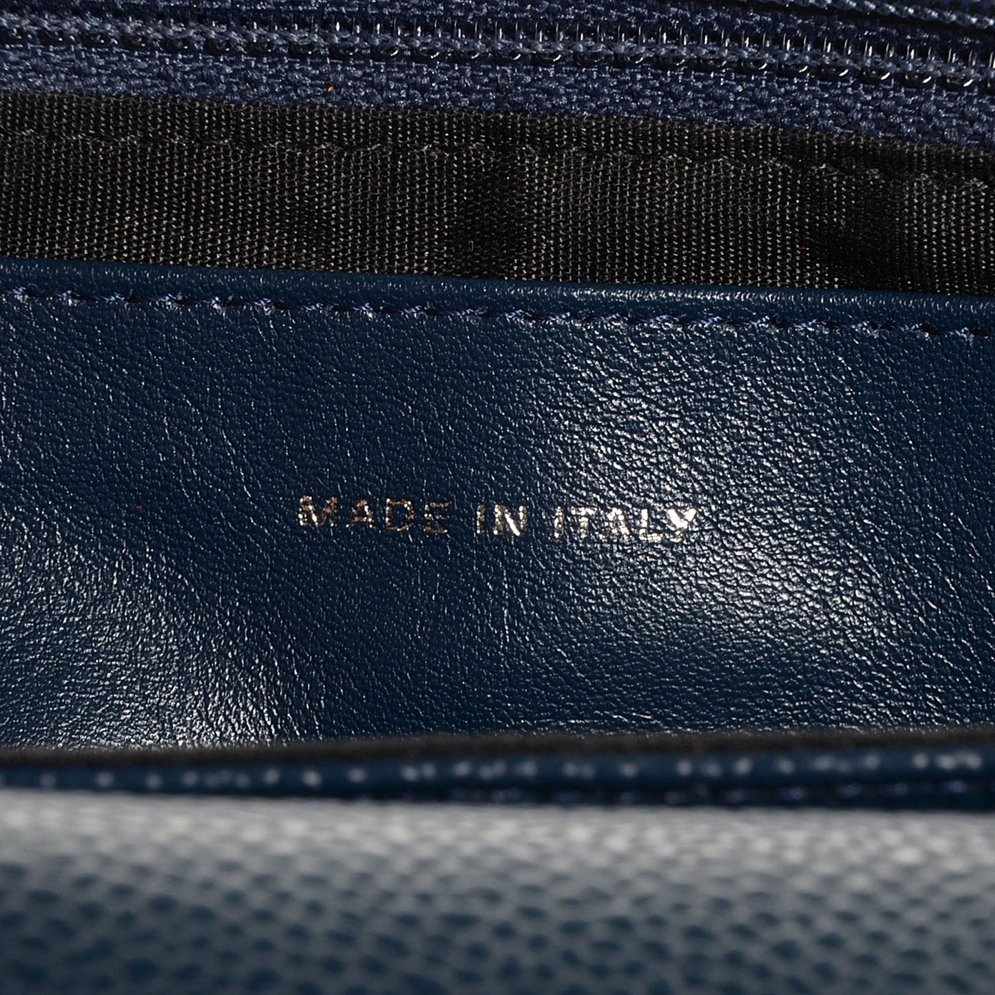 Caviar Half Moon Wallet On Chain WOC Navy Blue