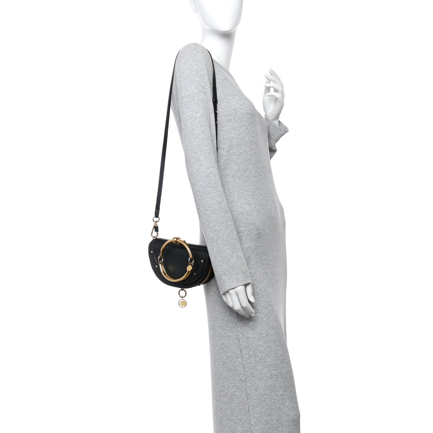 Chloe Calfskin Small Nile Bracelet Minaudiere Bag Black 3 of 21