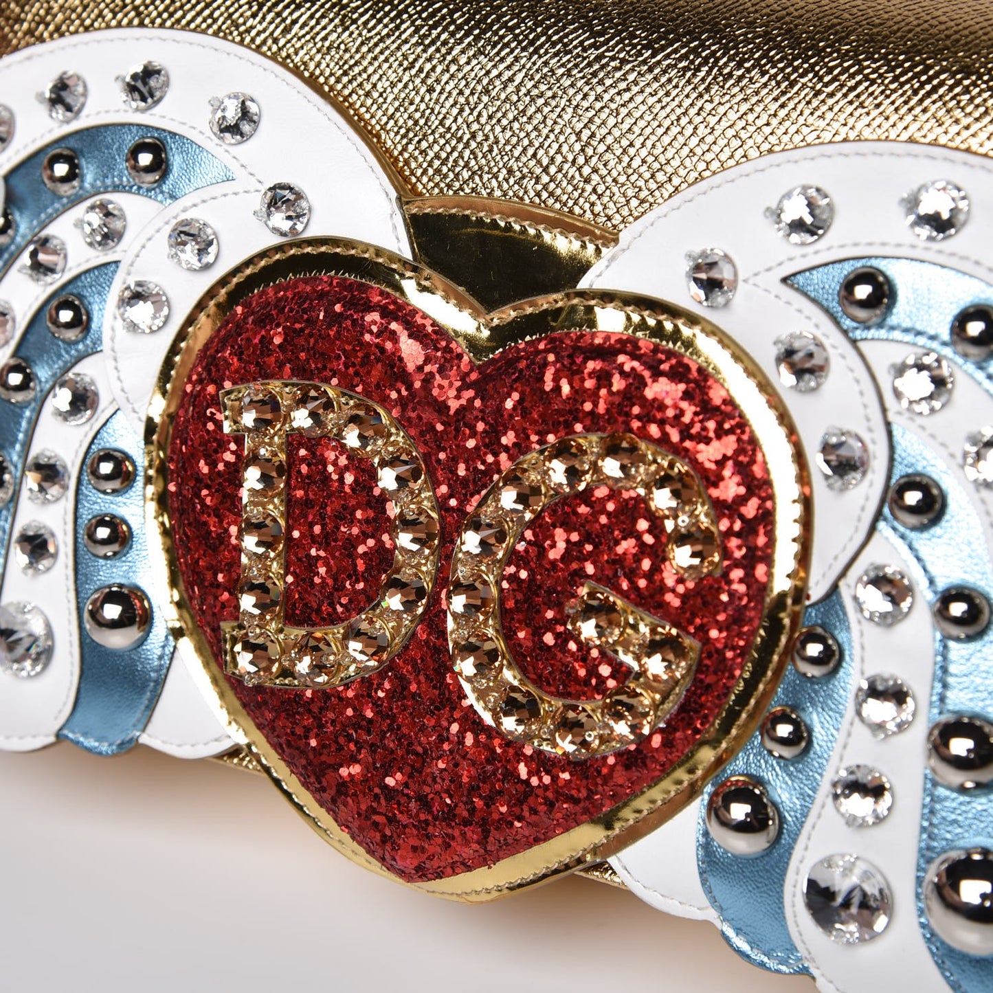 Dauphine Heart DG Shoulder Bag Gold