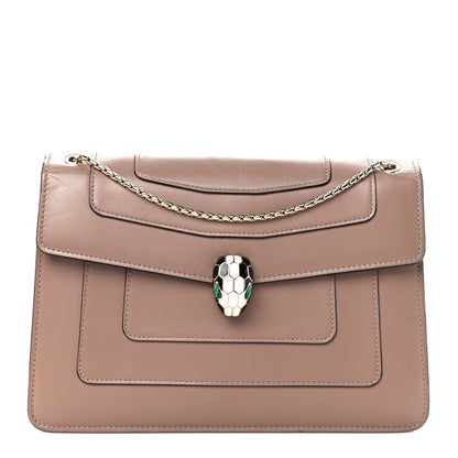 Bulgari Calfskin Serpenti Forever Crossbody Bag Beige 3 of 13