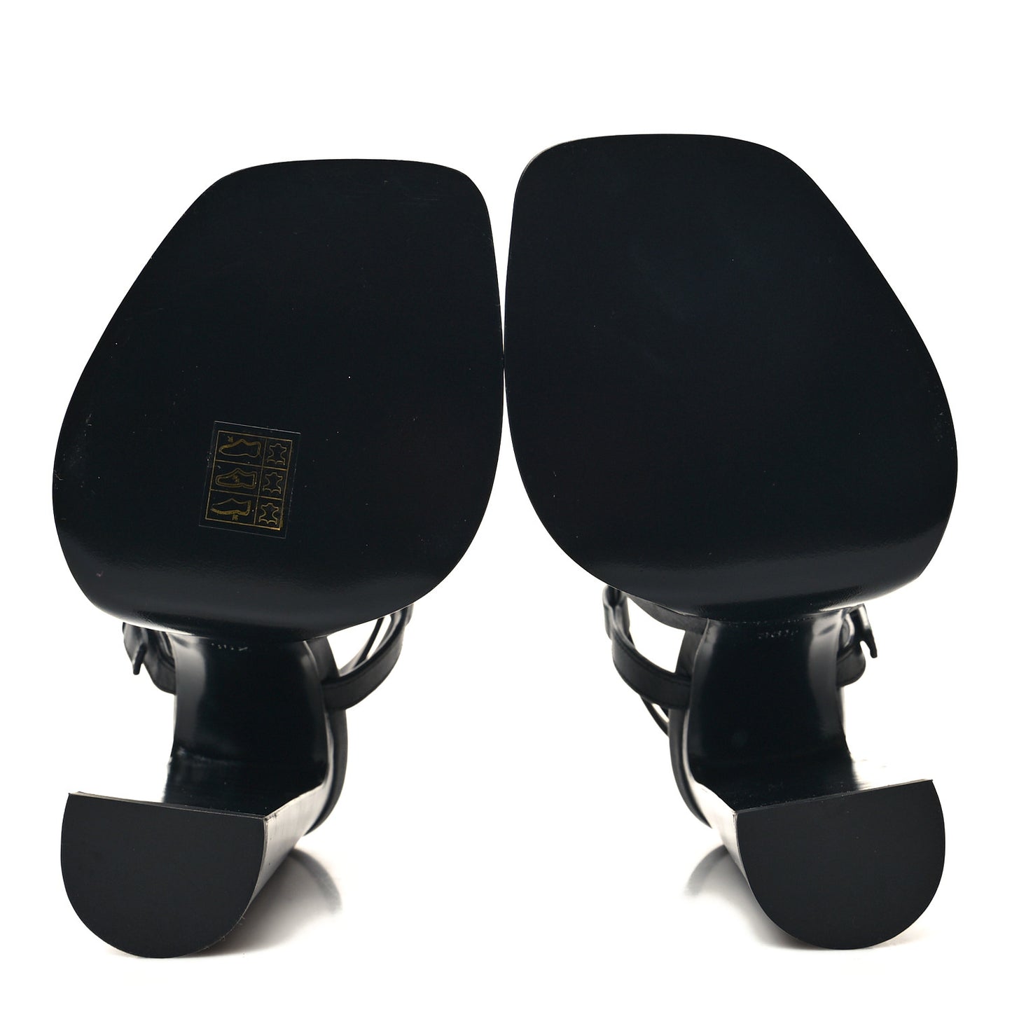 Calfskin Platz Platform Sandals 36.5 Black