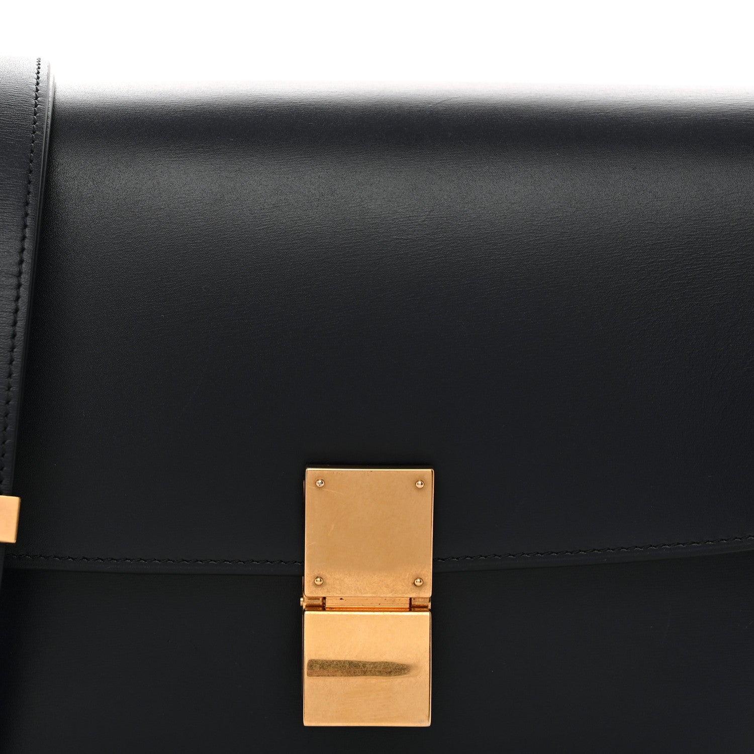 Celine Box Calfskin Medium Classic Box Flap Bag Navy 8 of 10