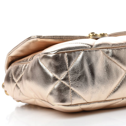 Chanel Metallic Lambskin Quilted Medium Chanel 19 Flap Gold 6 of 11