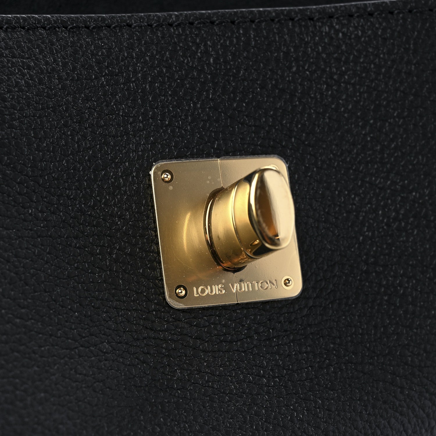 Louis Vuitton Calfskin Lockme Bucket MM Black 11 of 11