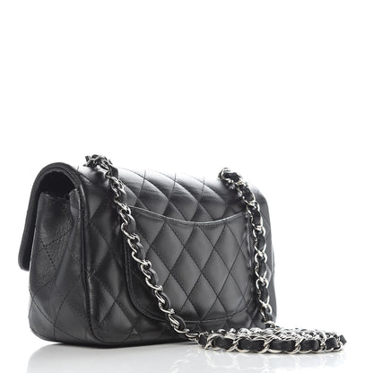 Chanel Lambskin Quilted Mini Rectangular Flap Black 3 of 9