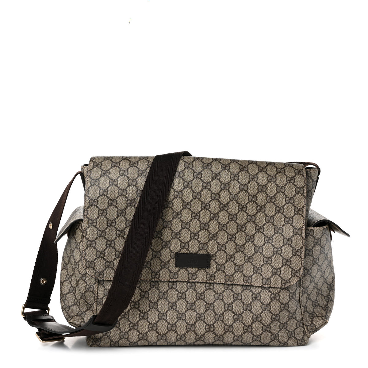 Gucci GG Plus Monogram Messenger Diaper Bag Dark Brown 1 of 11