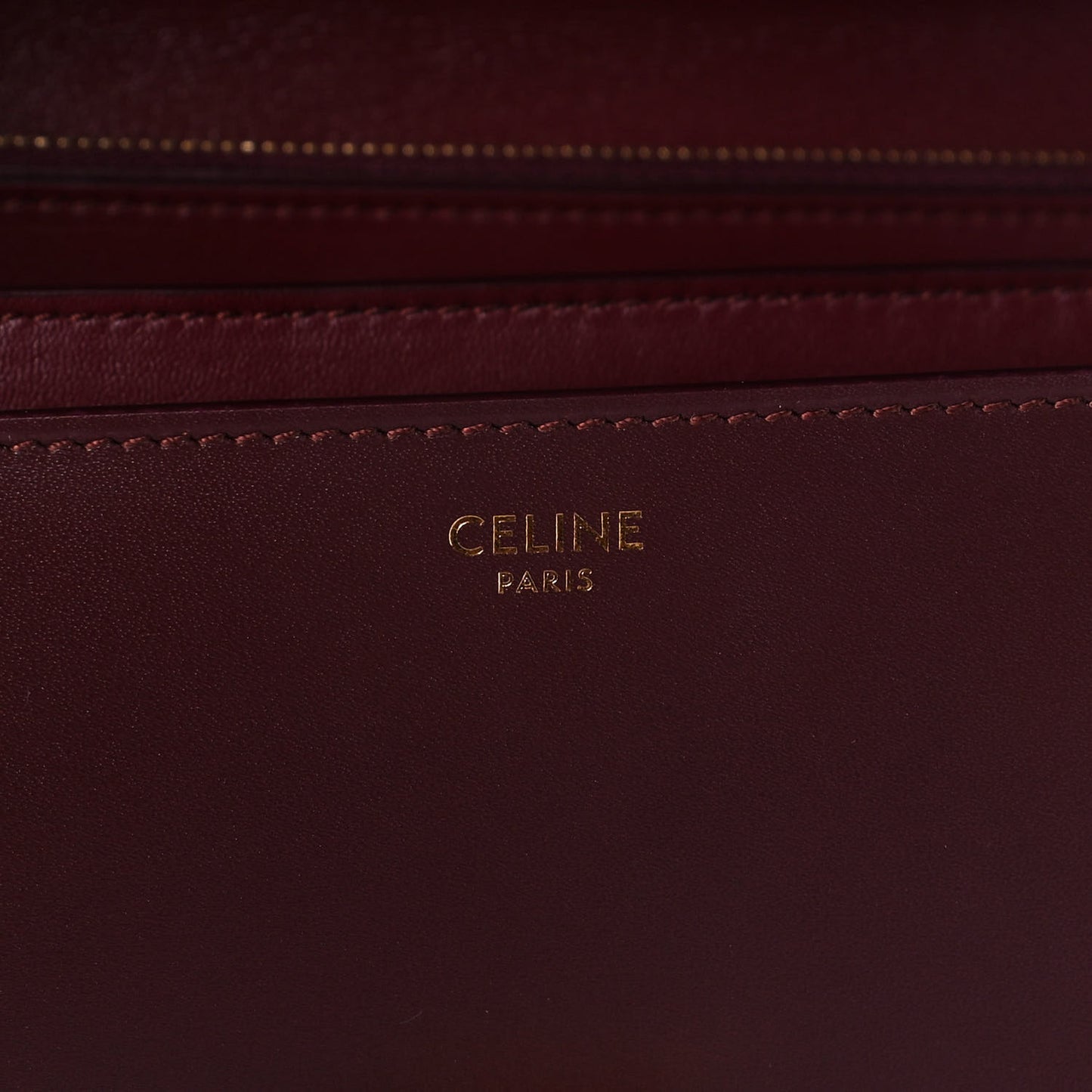 Box Calfskin Medium Classic Box Flap Bag Burgundy