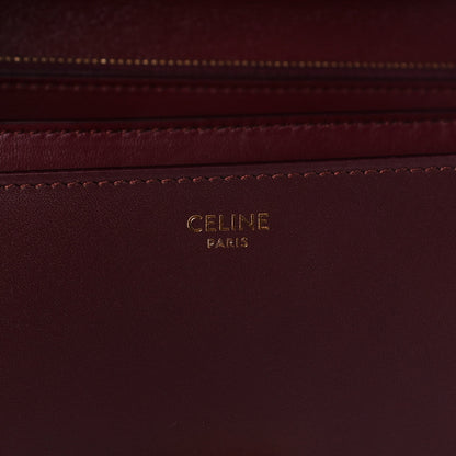 Celine Box Calfskin Medium Classic Box Flap Bag Burgundy 6 of 11