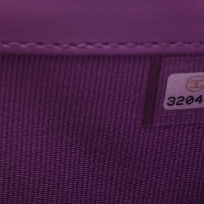 Chanel Caviar Quilted Large Flap Wallet Purple 8 of 9
