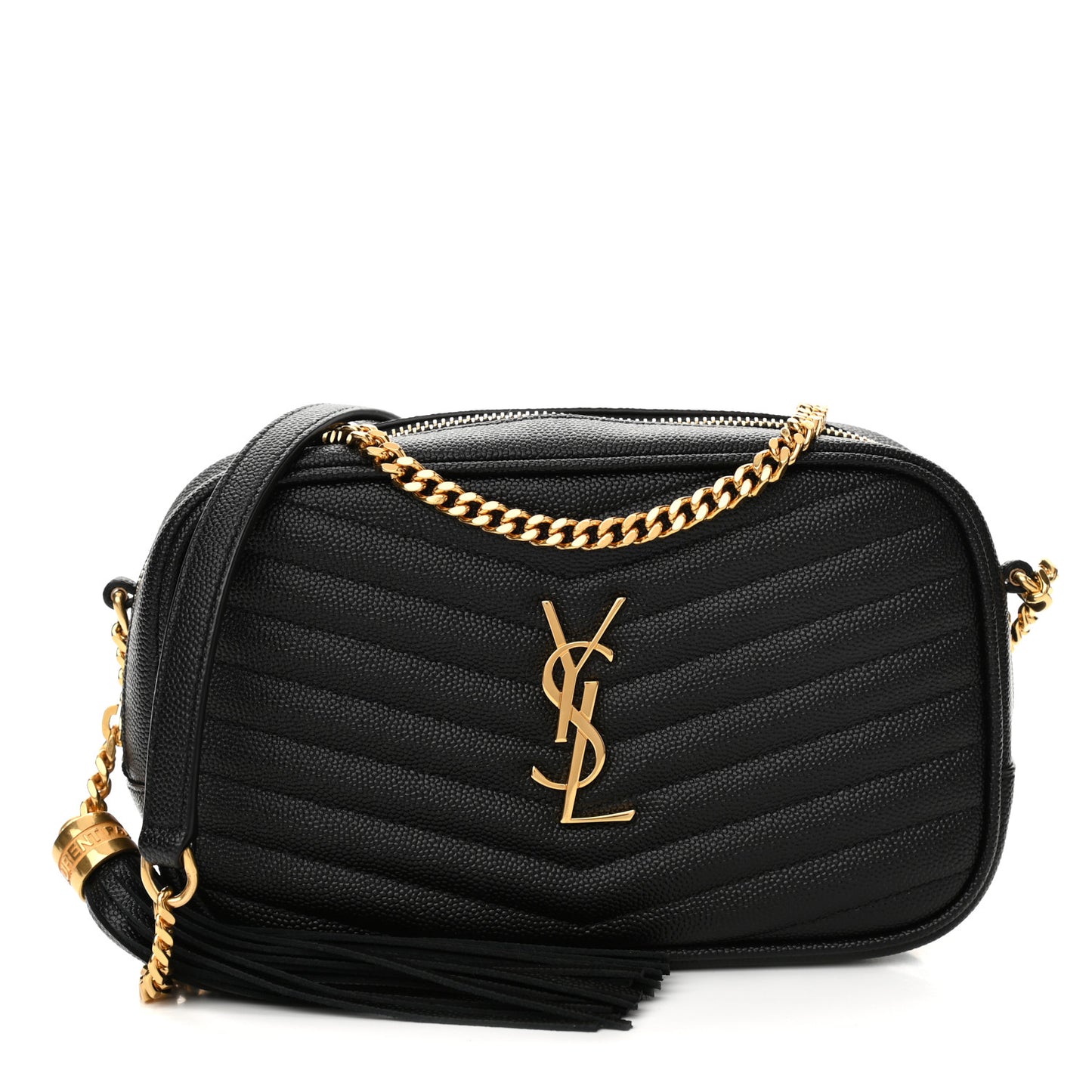Grain De Poudre Matelasse Monogram Mini Lou Camera Bag Black