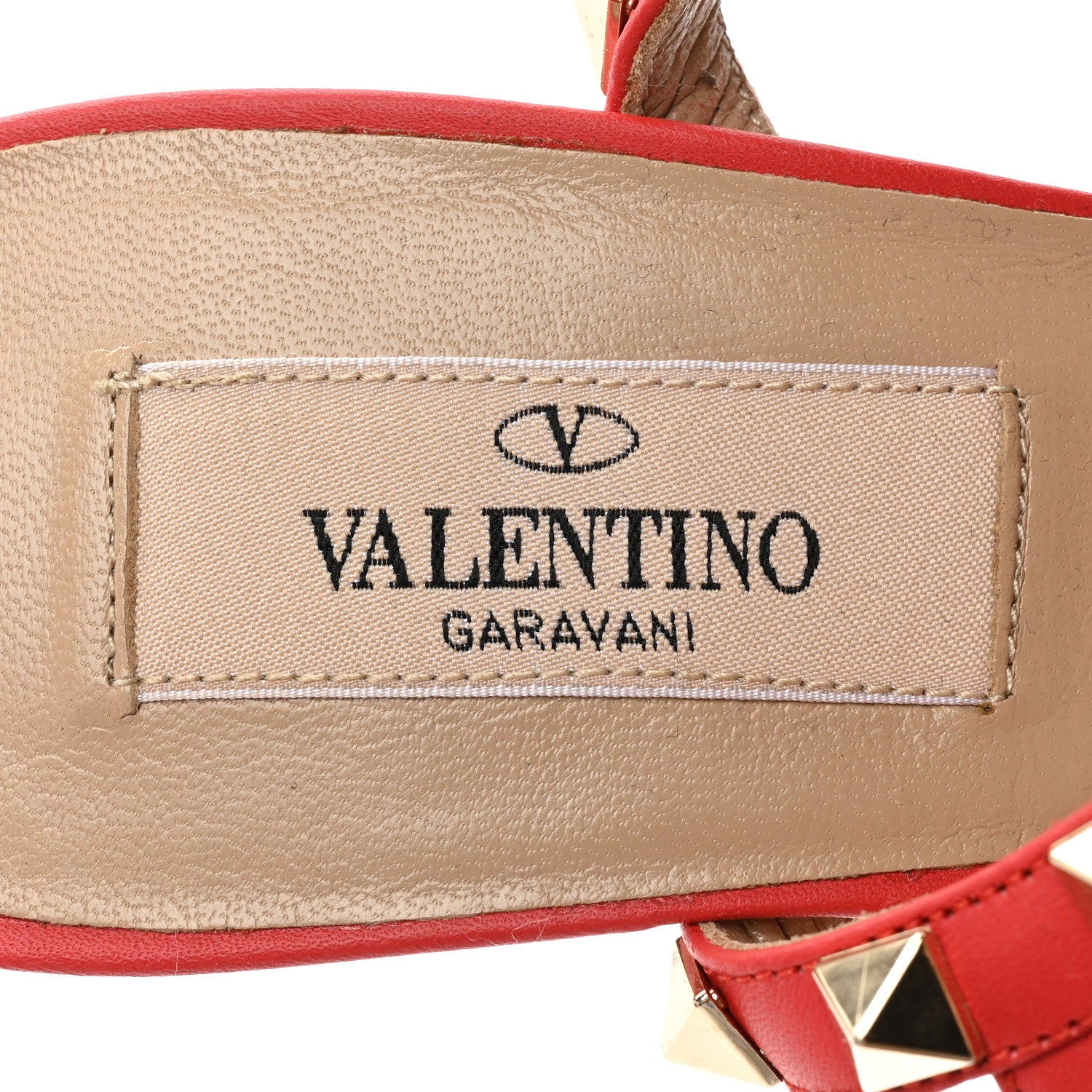 Valentino Garavani Pebbled Calfskin Rockstud Ankle Strap 65mm Pumps 35.5 Deep Coral 7 of 9