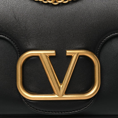 Valentino Garavani Nappa Stud Sign Shoulder Bag Black 7 of 9