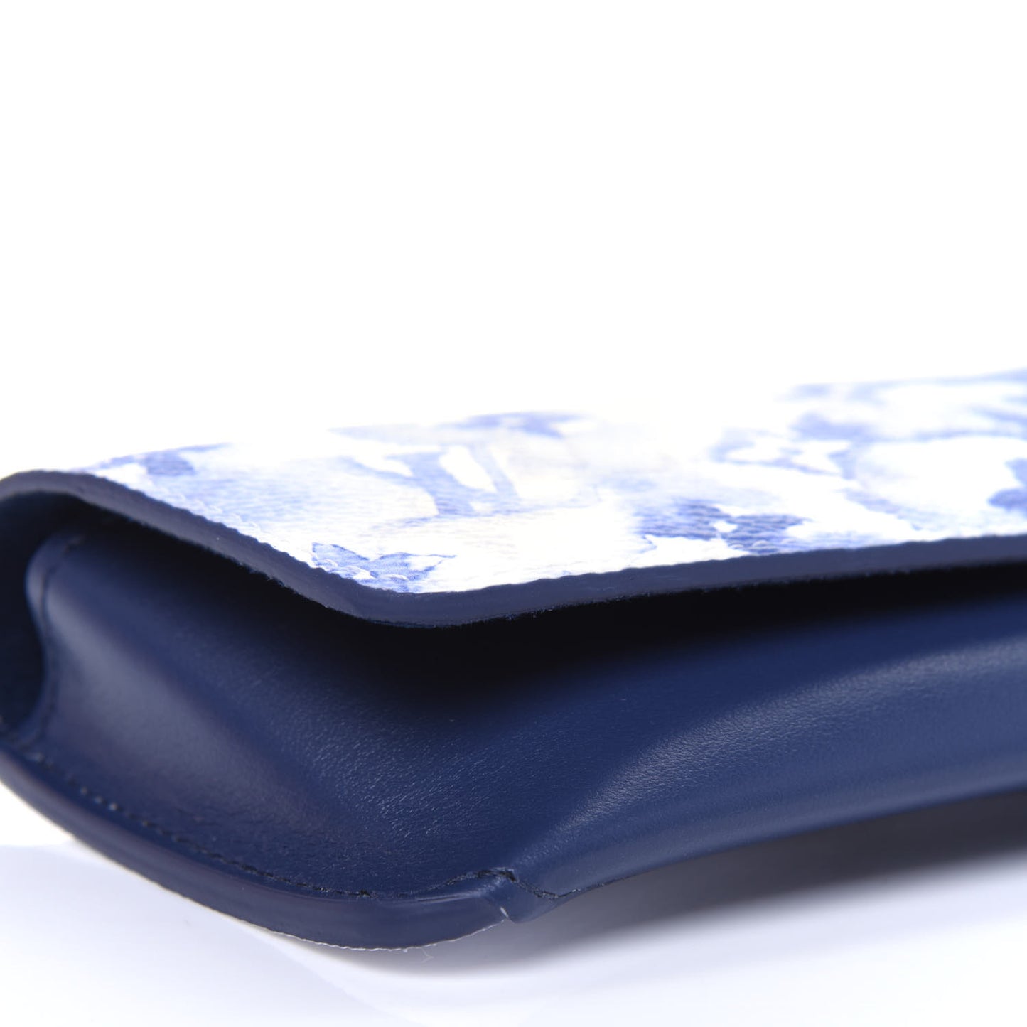 Monogram Watercolor Woody Glasses Case Blue