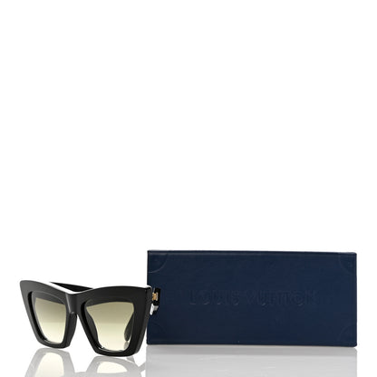 Louis Vuitton Acetate LV Fame Cat Eye Sunglasses Z1723W Black 9 of 9