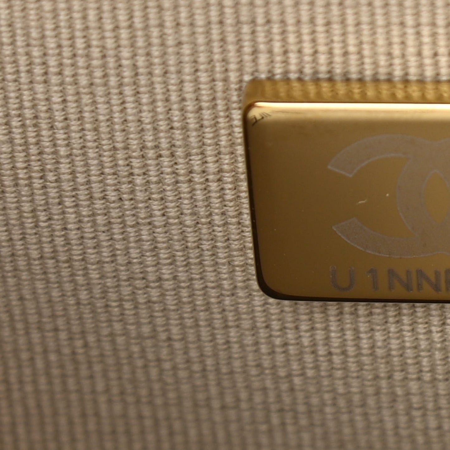 Metallic Lambskin Quilted Top Handle Vanity Case Gold