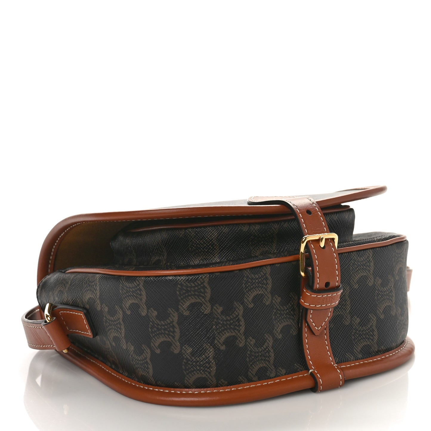 Triomphe Canvas Medium Folco Bag Tan