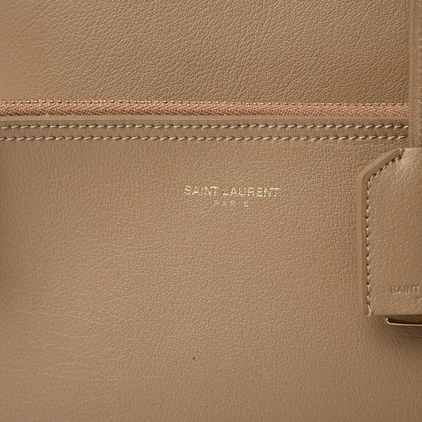 Calfskin Large Shopping Tote Dark Beige