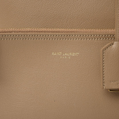 Saint Laurent Calfskin Large Shopping Tote Dark Beige 12 of 13