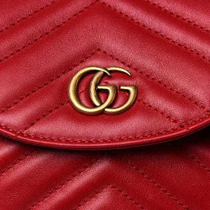 Gucci Calfskin Matelasse GG Marmont Flap Backpack Hibiscus Red 19 of 19