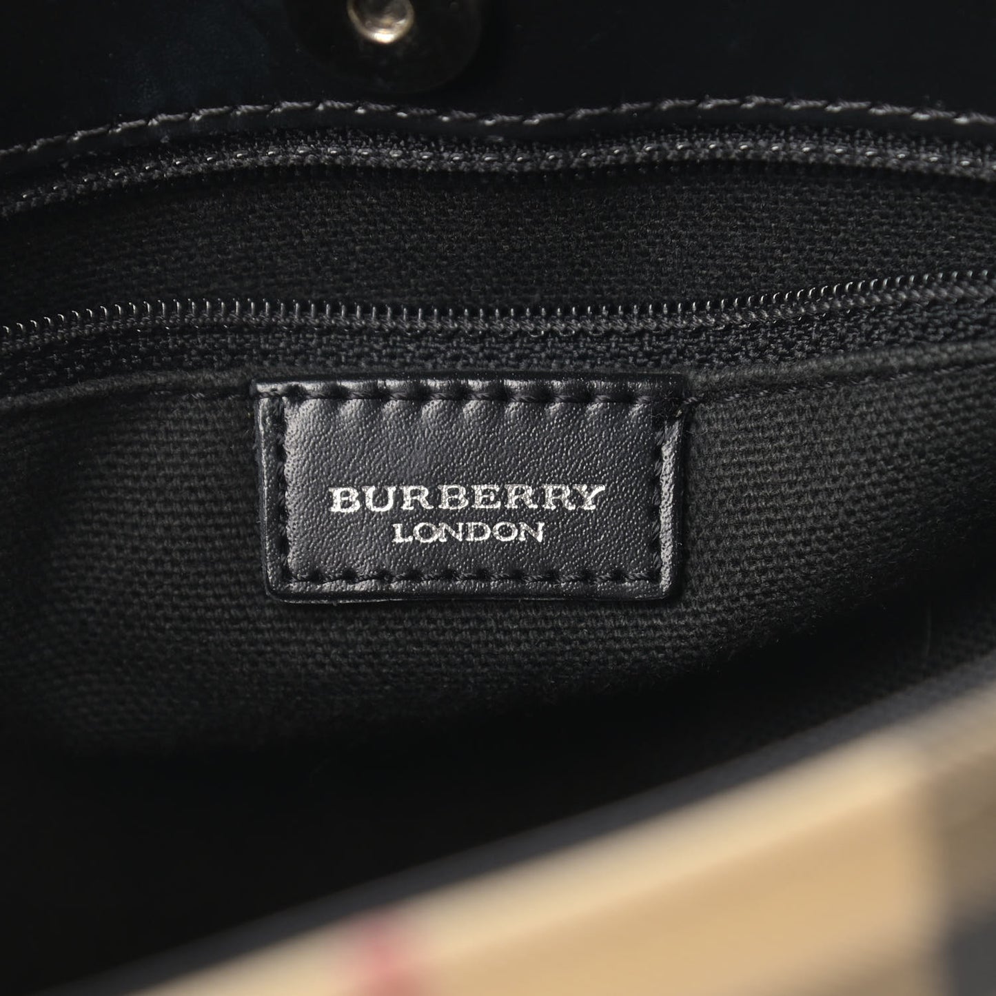 House Check Small Tote Black