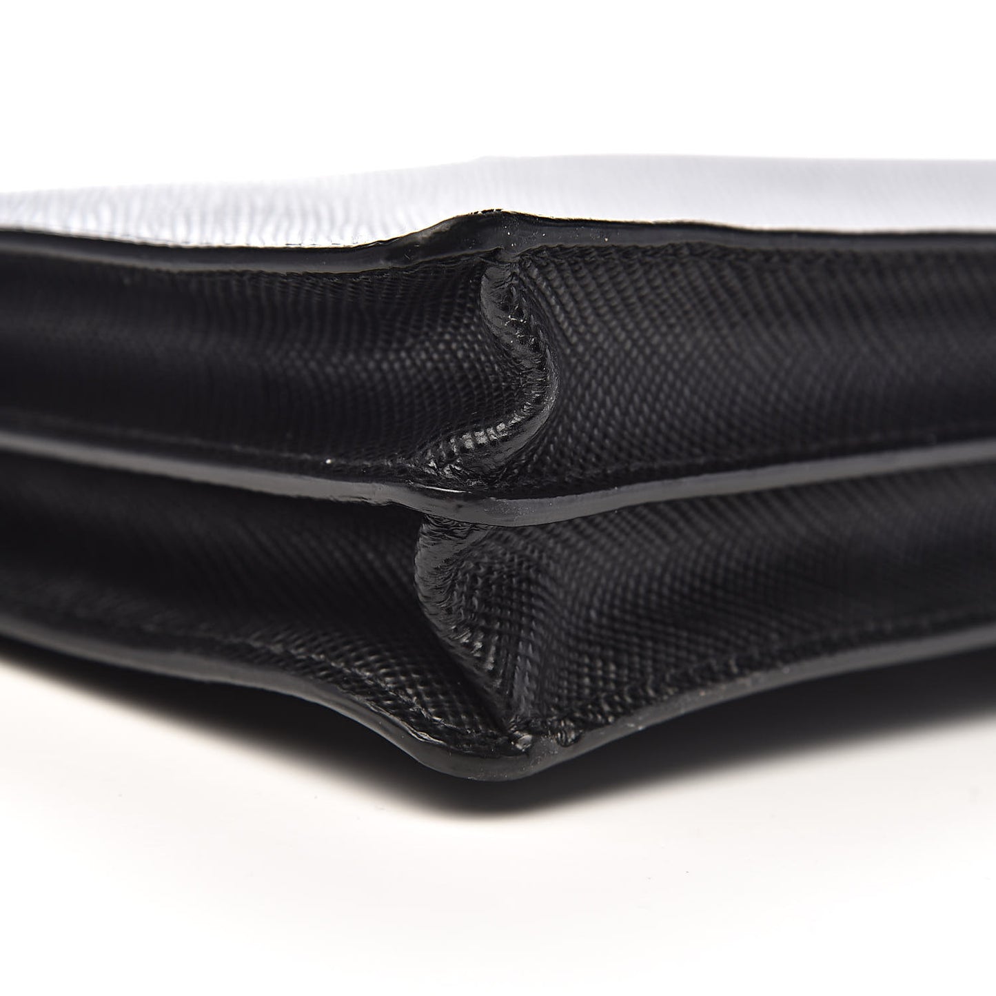 Saffiano Cuir Clutch Wristlet Bag Black