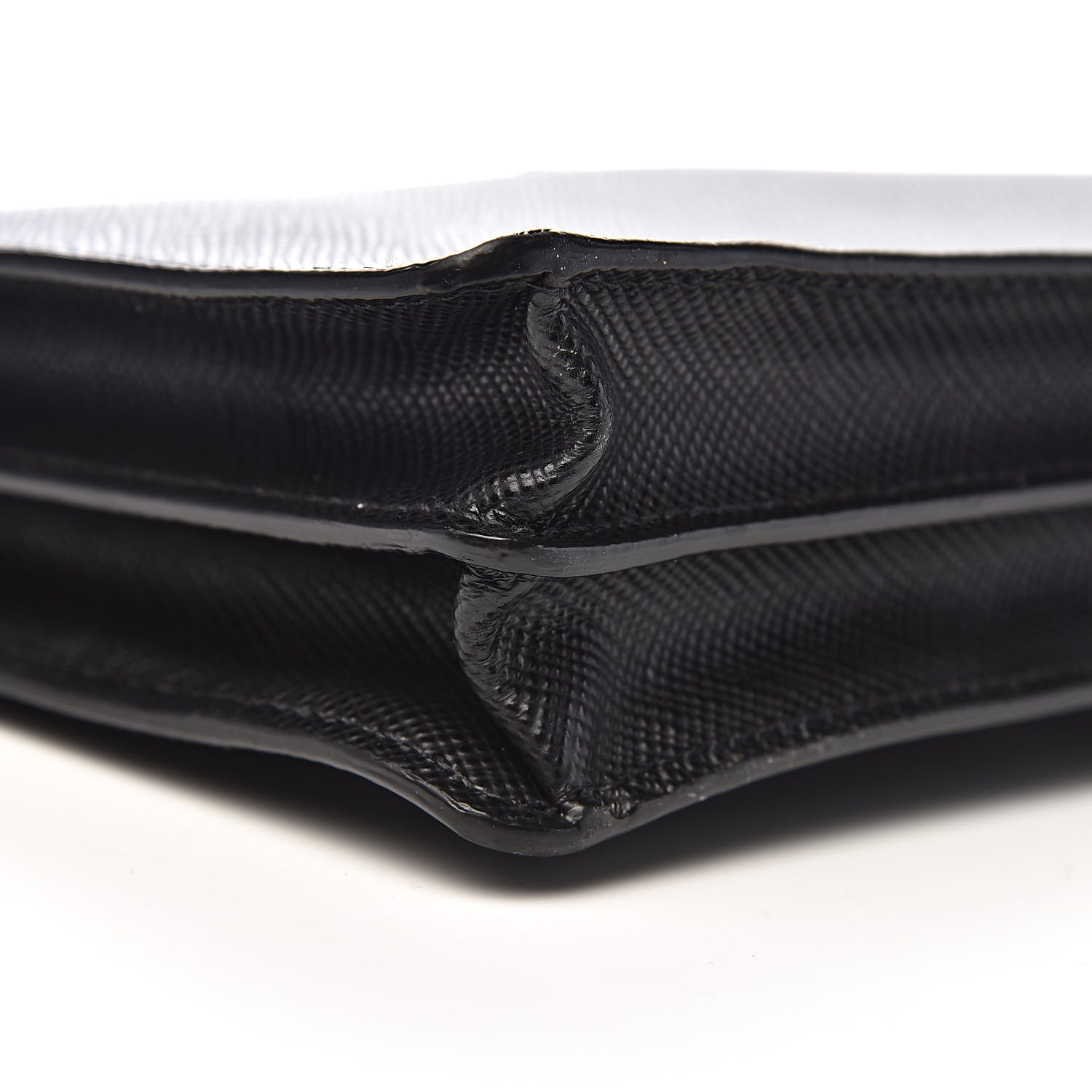Prada Saffiano Cuir Clutch Wristlet Bag Black 10 of 12