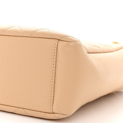 Chanel Caviar Quilted Petit Shopping Tote PST Beige Clair 11 of 13