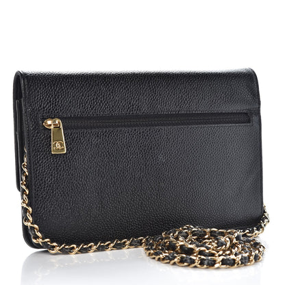 Chanel Caviar Timeless CC Wallet On Chain WOC Black 3 of 11
