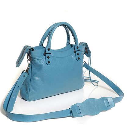 Balenciaga Agneau Classic Hardware Town Bleu Indigo 3 of 12