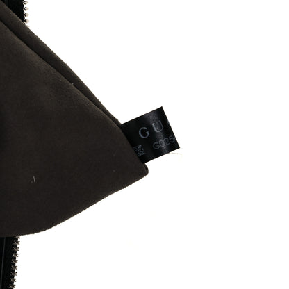 Gucci Guccissima Signature Medium Flat Messenger Bag Black 8 of 11