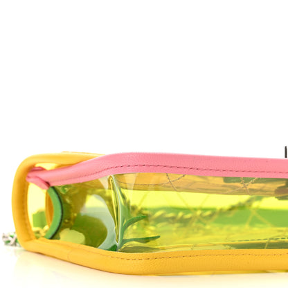 Chanel Lambskin PVC Quilted Mini Coco Splash Flap Yellow Green Pink 9 of 10