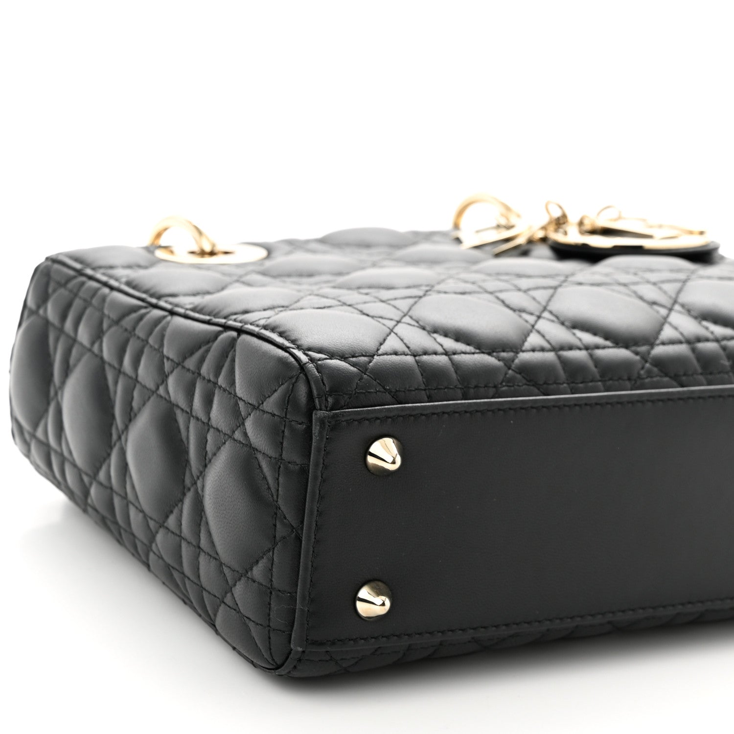 Christian Dior Lambskin Cannage Small My ABCDior Lady Dior Black 9 of 10