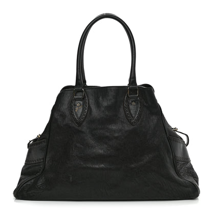 Fendi Distressed Lambskin Large Bag De Jour Tote Black 1 of 24