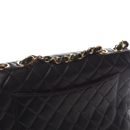 Chanel Lambskin Quilted Jumbo Single Flap Black 9 of 12