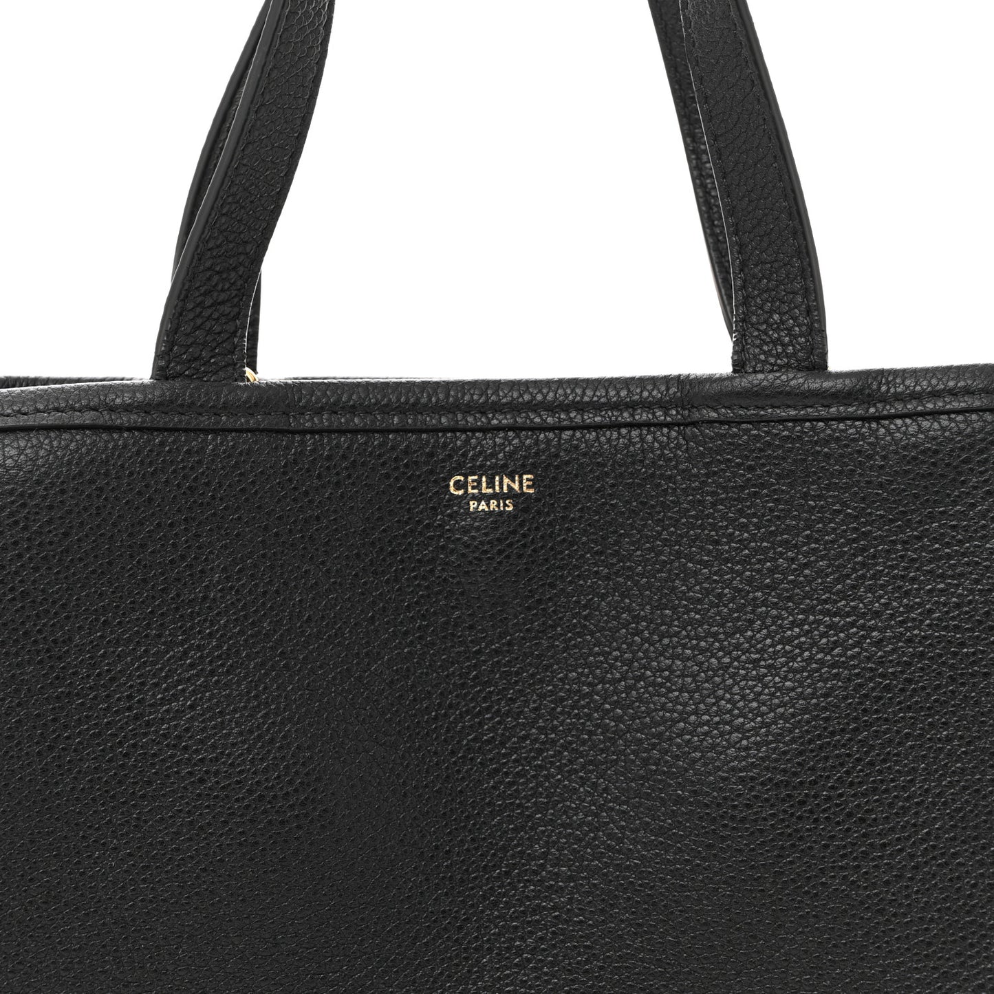 Grained Calfskin Small Folded Cabas Black