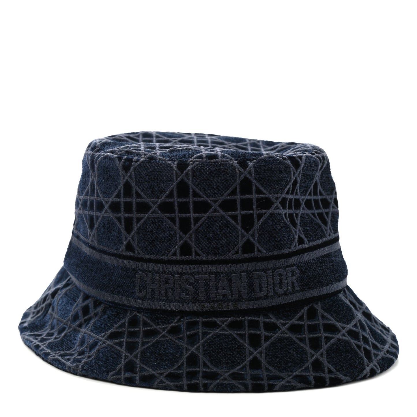 Velvet Cannage Bucket Hat 57 Blue